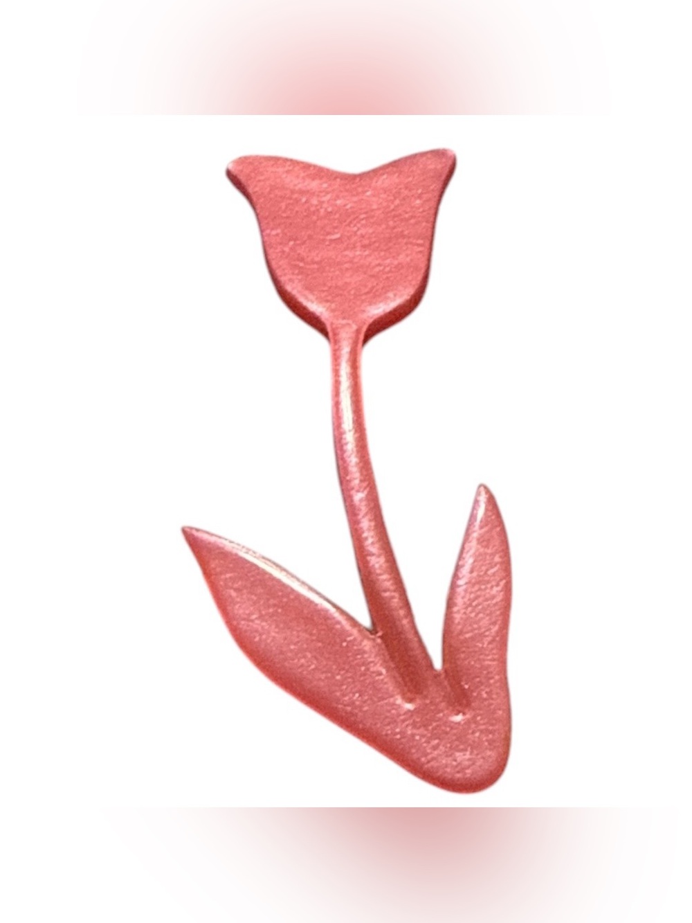 Sweet Vintage Pink‎ Tulip-Shaped Hair Clip, 1.75” , Deadstock